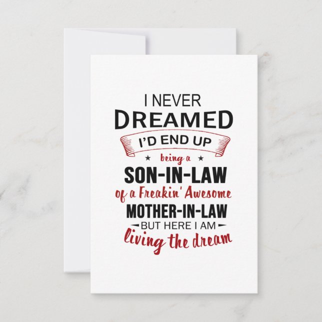 Ich hätte nie geträumt, dass ich ein Sohn im Schwi Einladung (Vorderseite)