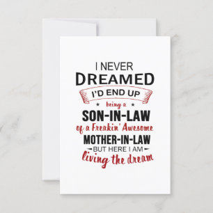 Ich hätte nie geträumt, dass ich ein Sohn im Schwi Einladung