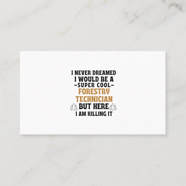 Ich hätte nie geträumt, dass ich ein super cooler  visitenkarte (Vorderseite)