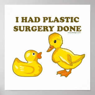 Ich hatte Plastik-Operation-Enten Funny Poster