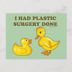 Ich hatte plastische Operation gemacht Postkarte