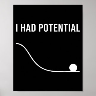 Ich hatte Potential Lustige Sarcastic Minimal Zita Poster
