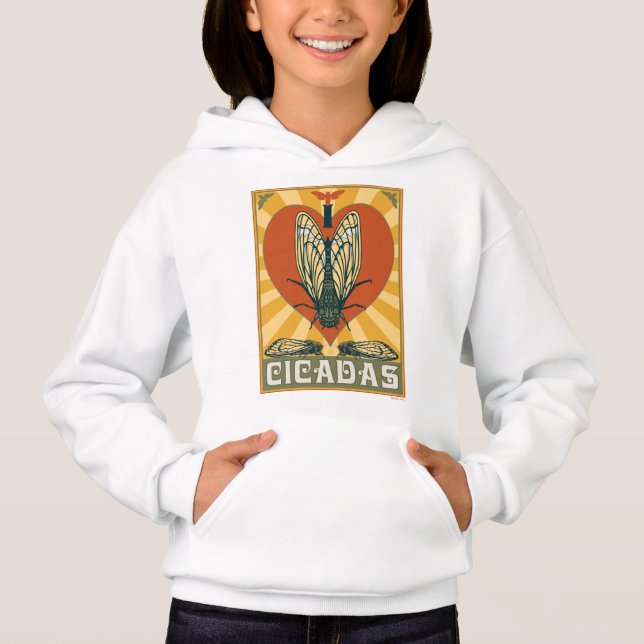 Ich heart Cicadas Hoodie (Vorderseite)