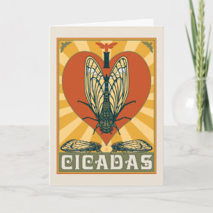 Ich heart Cicadas Karte