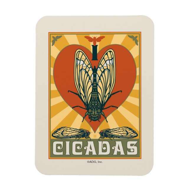 Ich heart Cicadas Magnet (Vertikal)