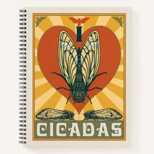 Ich heart Cicadas Notizbuch