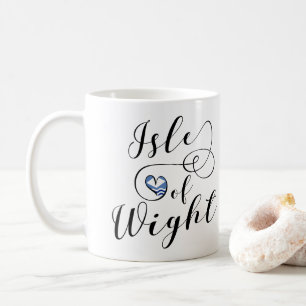 Ich heart Isle of Wight Flag Kaffeetasse
