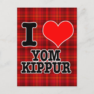 ICH HEART (LIEBE) DEIN KIPPUR POSTKARTE