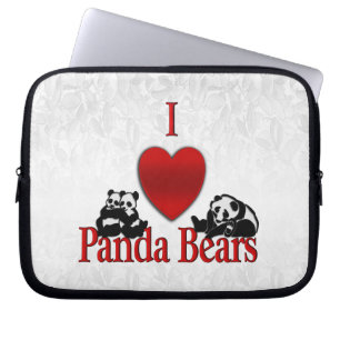 Ich heart Panda Bears Fun Laptopschutzhülle