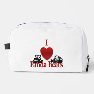 Ich heart Panda Bears Fun Waschbeutel