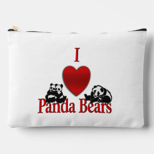 Ich heart Panda Bears Fun Zubehörtasche