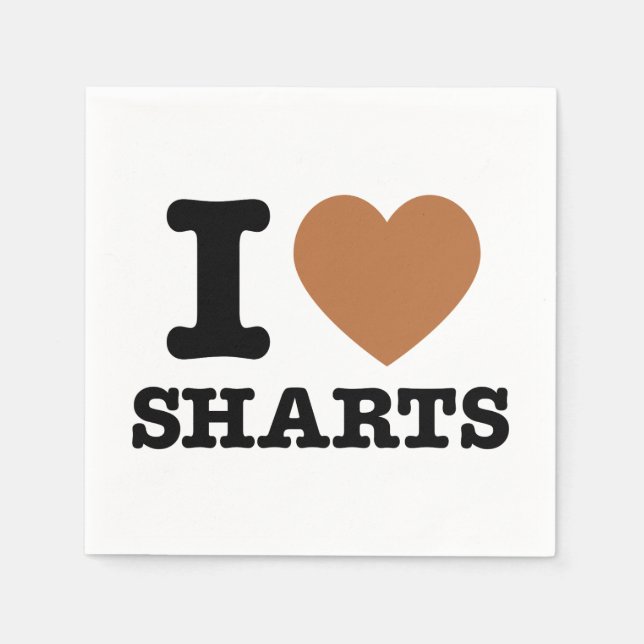 Ich heart Sharts Funny Graphic Serviette (Vorderseite)