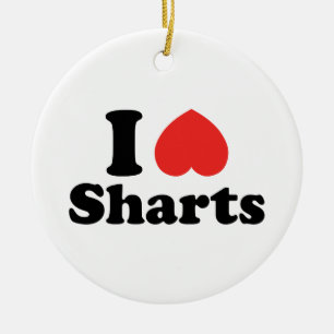 Ich heart Sharts Keramik Ornament