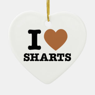 Ich heart Sharts Keramik Ornament