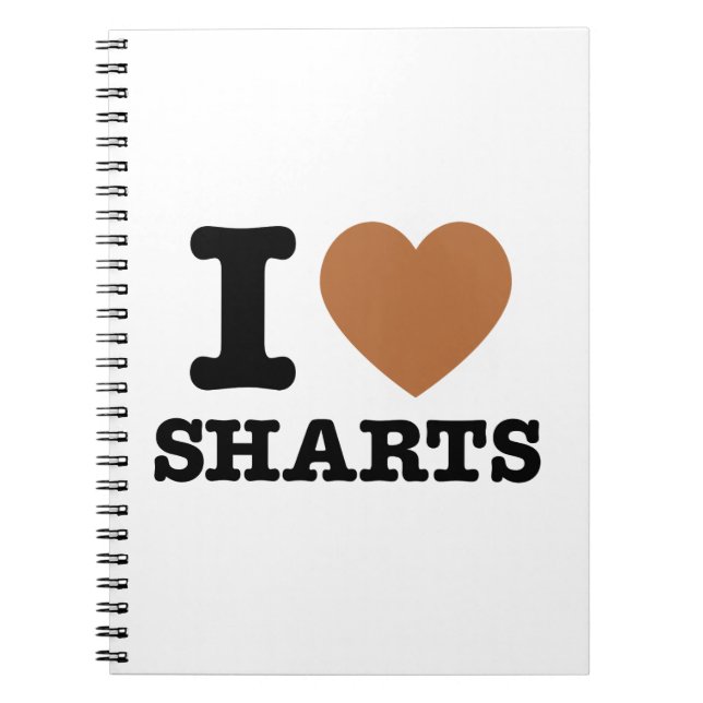 Ich heart Sharts Notizblock (Vorderseite)