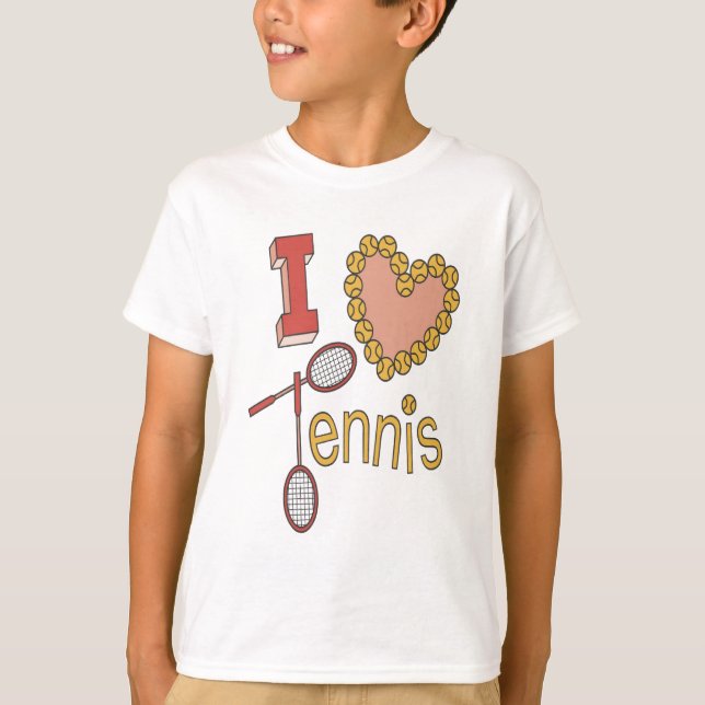 Ich heart Tennis T-Shirt (Vorderseite)