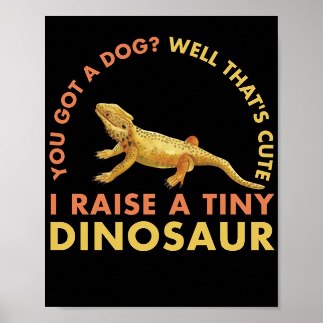 Ich hebe eine winzige Dinosaurier-Lizard Reptilien Poster (Vorne)