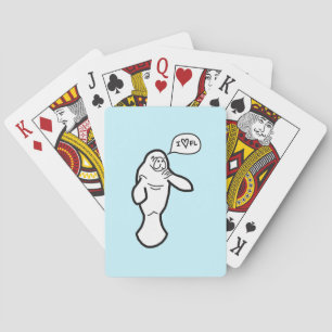 Ich hebe Florida Manatee Spielkarten