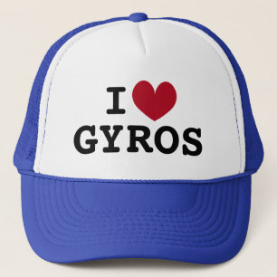 Ich hebe Gyros Griechischer LKW-Liebhaber Truckerkappe