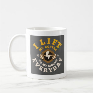 Ich hebe jeden Tag (grau/goldfarben) Kaffeetasse