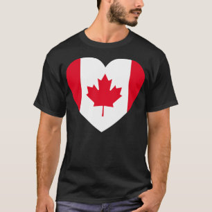 Ich hebe Kanada kanadische Flagge Herz Form I Lieb T-Shirt