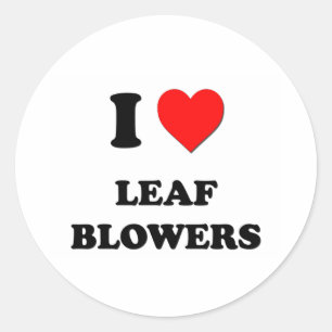 Ich hebe Leaf Blowers Runder Aufkleber