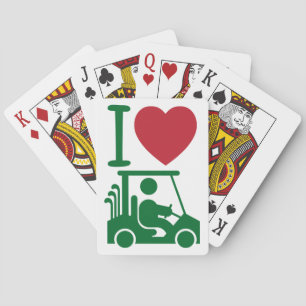 Ich hebe Liebe Golfspielen Red Green Golf Cards Spielkarten