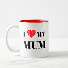 Ich hebe meine Mama | Geschenk zum Personalisieren Zweifarbige Tasse