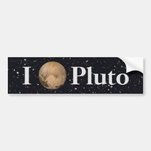 Ich hebe Pluto Starry Sky Autoaufkleber