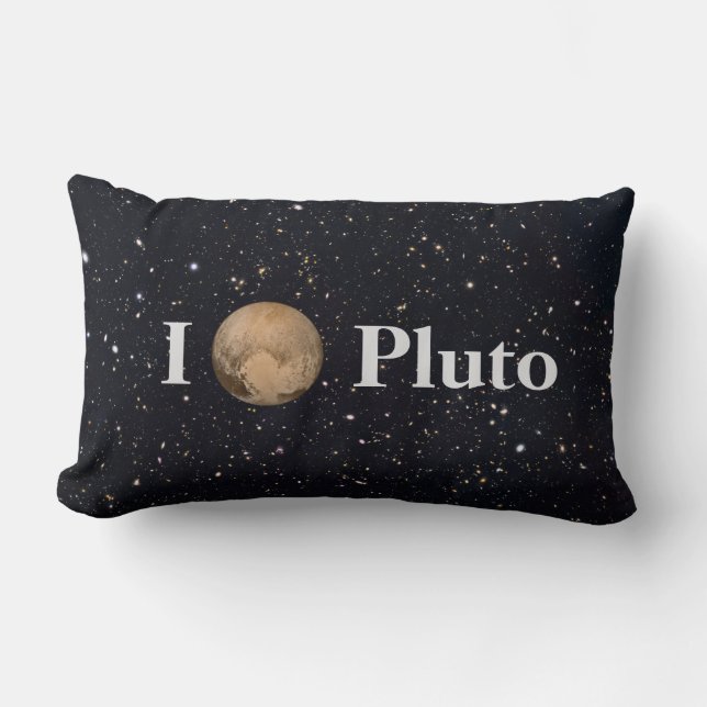 Ich hebe Pluto Starry Sky Lendenkissen (Vorderseite)