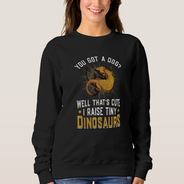 Ich hebe Tiny Dinosaurier Barted Dragon Sweatshirt (Vorderseite)