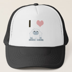 Ich hebe Yeti Niedlich Cartoon Schneemonster Truckerkappe