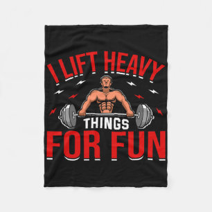 Ich heftige Dinge für Spaß Bodybuilding Gewicht Fleecedecke