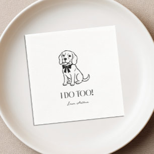 Ich heirate auch Beagle Hochzeits-Cocktailserviett Serviette