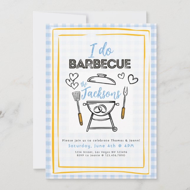 Ich heirate BBQ Hochzeits- oder Verlobungsfeier-Ei Einladung (Vorderseite)