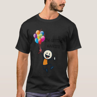 Ich heirate Stick Figure Glückliche Person Bach T-Shirt