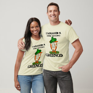 Ich heiratete eine Kuh-umarmende Öko-Freundin - T-Shirt