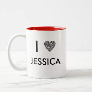 Ich heiße deinen Namen   Geschenk zum Personalisie Zweifarbige Tasse
