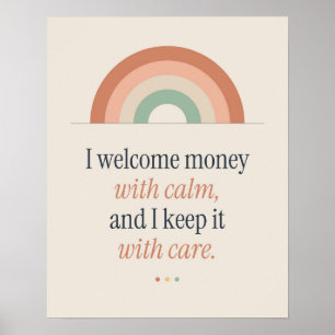 Ich heiße Geld mit ruhiger ruhiger Typografie will Poster