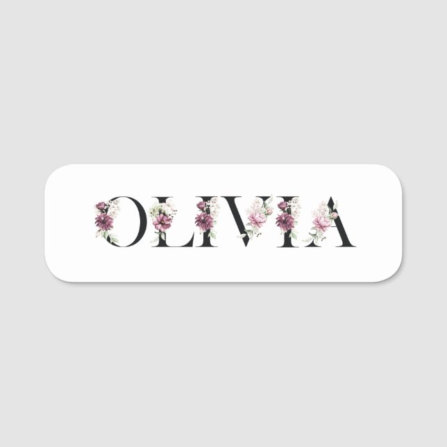 Ich heiße Olivia. Ich heiße Olivia. Namensschild (Vorderseite)
