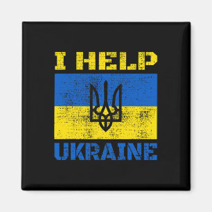 Ich helfe der Ukraine Unterstützung für Ukrainer I Magnet