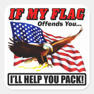 Ich helfe dir beim Pack! Quadratischer Aufkleber