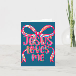 Ich Hemd Jesus liebt preppy Schleife Christlich Karte