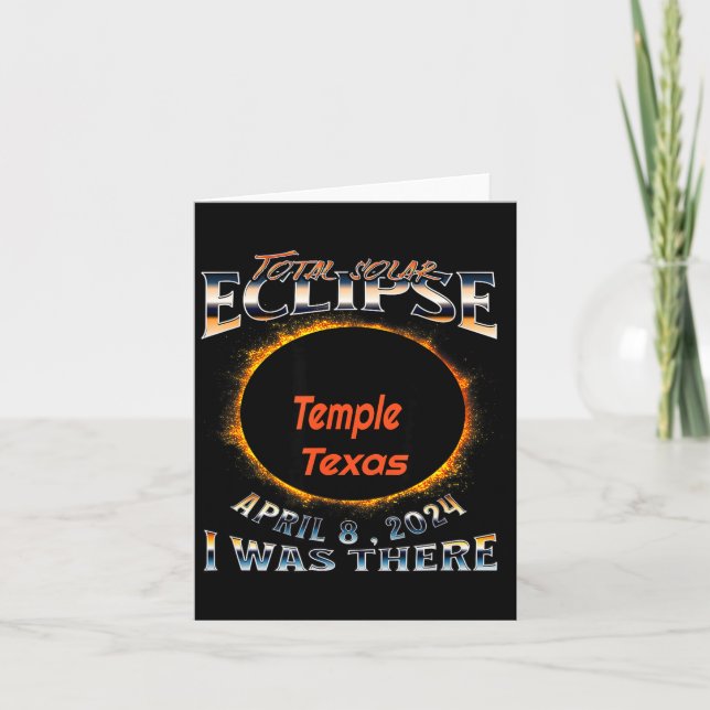 Ich Hemd Sonnenfinsternis Tempel Texas Da Karte (Vorderseite)