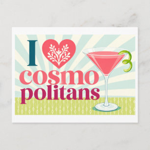 "Ich [Herz] Cosmopolitans" Postkarte
