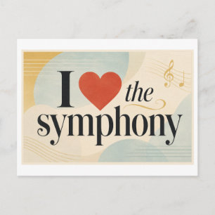 "Ich [Herz] die Symphonie" Postkarte