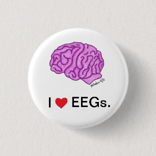 "Ich [Herz] EEGs" Knopf Button