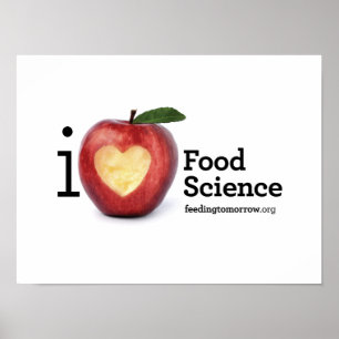 "Ich Herz-Ernährungswissenschafts-" Plakat