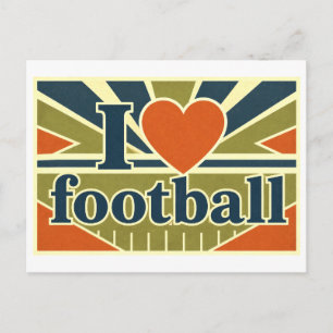 "Ich [Herz] Fußball" Postkarte