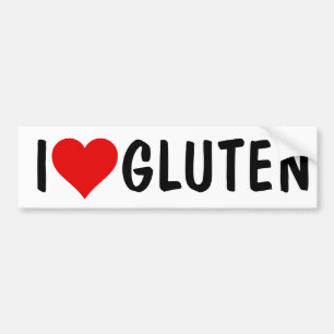 ICH HERZ GLUTEN AUTOAUFKLEBER